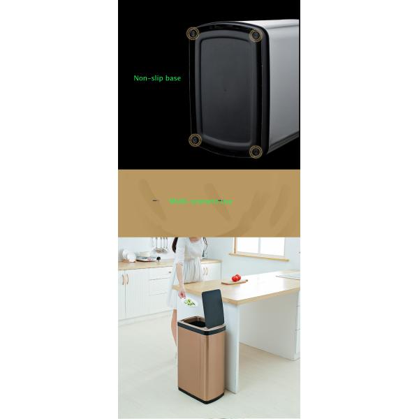 Kitchen Large Home Automatic Charging Smart Induction Stainless Steel Electric Trash Can with Lid