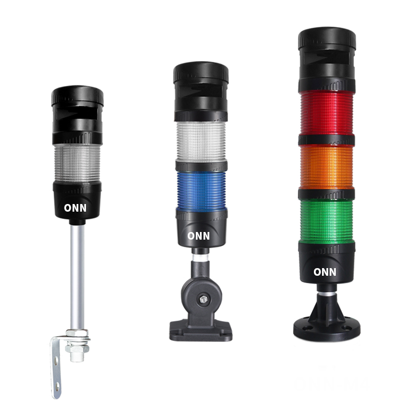 Industrial ONN-M4 Multi Layer Stack IP40 Rated PC LED Warning Light High Decibel Buzzer Alarm Machinery Safety Indicator