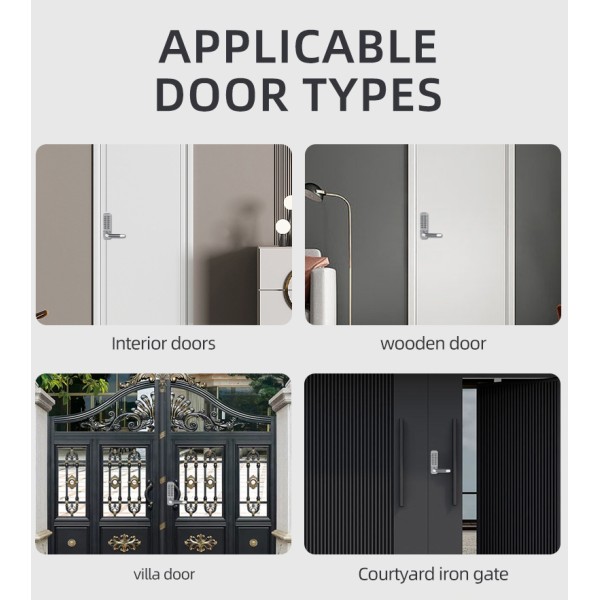 Mechanical Button Password Lock Third-generation Waterproof Password Change Without Opening Lock Keyless Wooden Door Lock