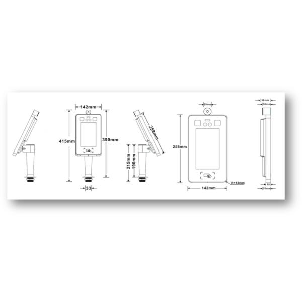 Temperature Measuring Waterproof IP54 Flap Barrier Gate