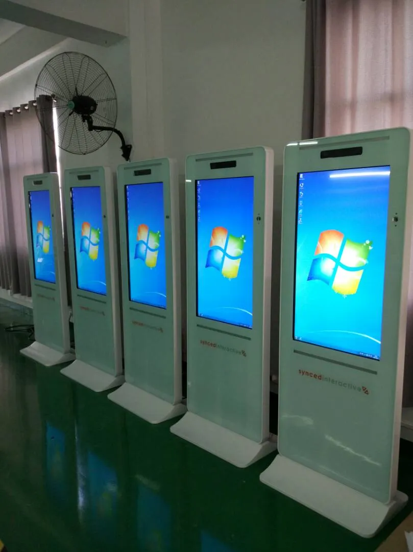 55inch Floor Standing Double Sided Touch Screen Kiosk Built in PC Windows OS