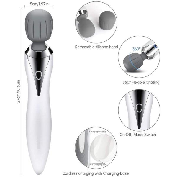 Magic Electronic Wand Neck Massager Portable USB Charging 2200mAh