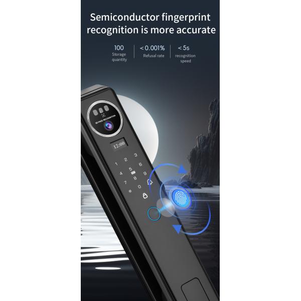 S959max Automatic Fingerprint 3D Face Recognition Door Lock with Tuya Active Video Calling WiFi Access Control Smart Home Door Lock