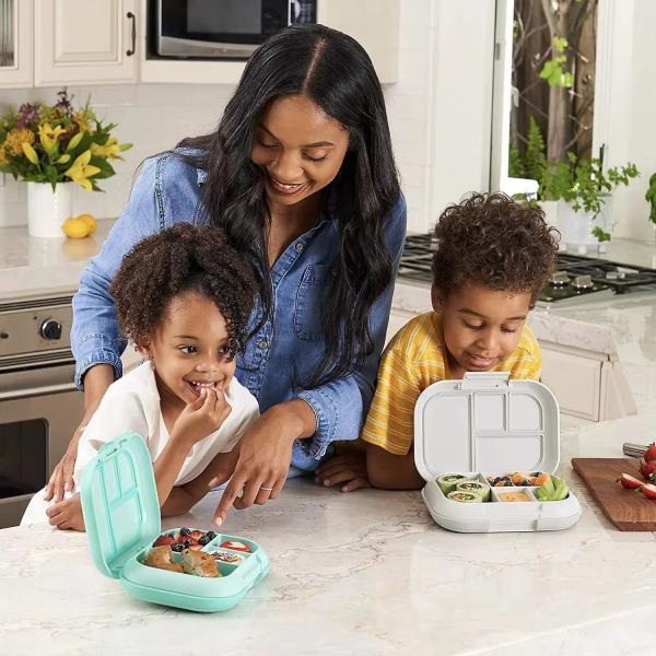 Bento Box For Teens Kids Lunch Box Containers Versatile Leakproof 4-Compartment Bento-Style Lunch Box Portion-Controlled