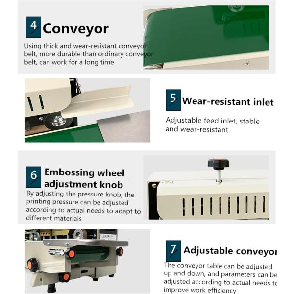 Vertical Solid-Inker Printer Film Sealer/Plastic Bag Sealing Machine 25 KG Capacity