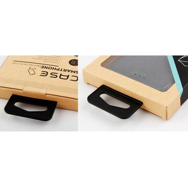 Matte Coating Kraft Paper Cell Phone Packaging Box With Clear Window