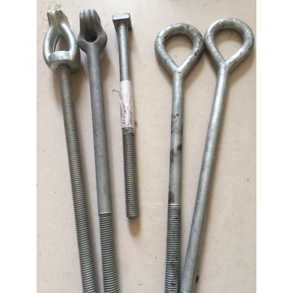 Galvanized Oval Eye Bolts 3/4" transmission line hardware
