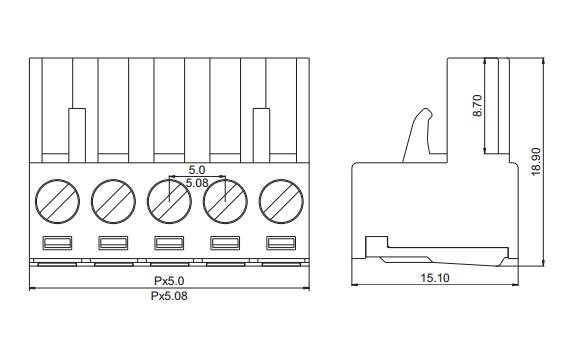 300V Wire Range 28-12AWG Pluggable Terminal Block Connector