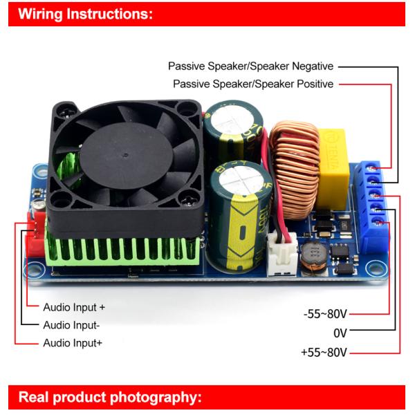 500W High Power Class D Amplifier Board with Bluetooth for Professional Audio Systems