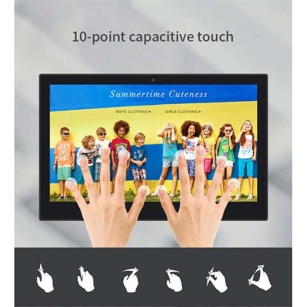 Commercial Grade Wall Mounted Digital Signage Multi Touch With Vesa Hole