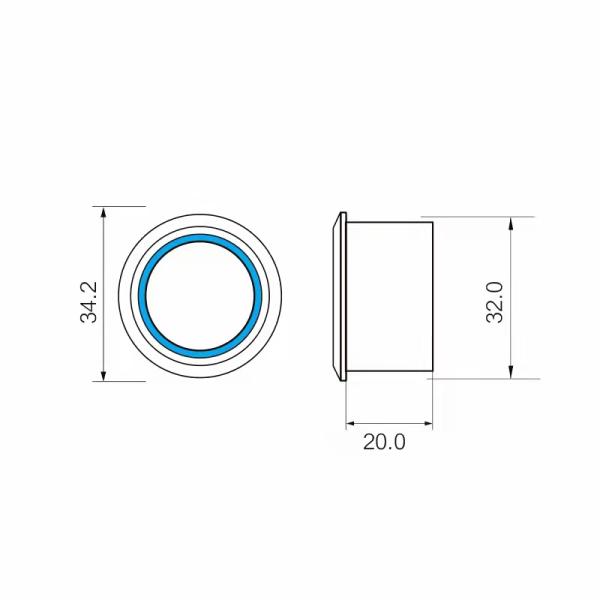 No Touch 12mA 3cm Action Infrared Exit Button 12-24VDC Infrared For Elevator