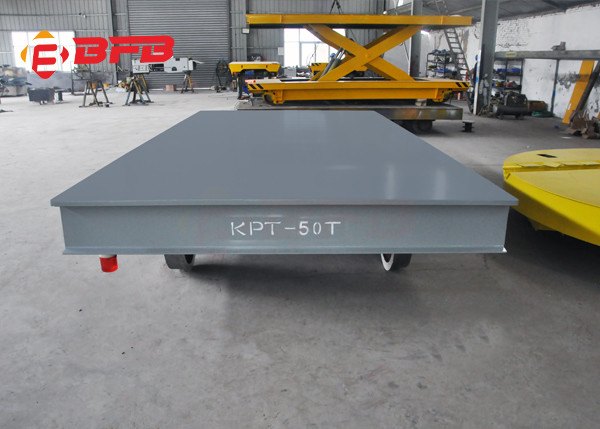 Railway Cable Powered 10 Ton Flat Cart For Cleaning Room