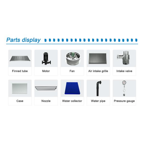 Industrial Fluids Cooling Customization Water-saving Counter-flow Type Closed Water Cooling Tower with 100000 KG Weight