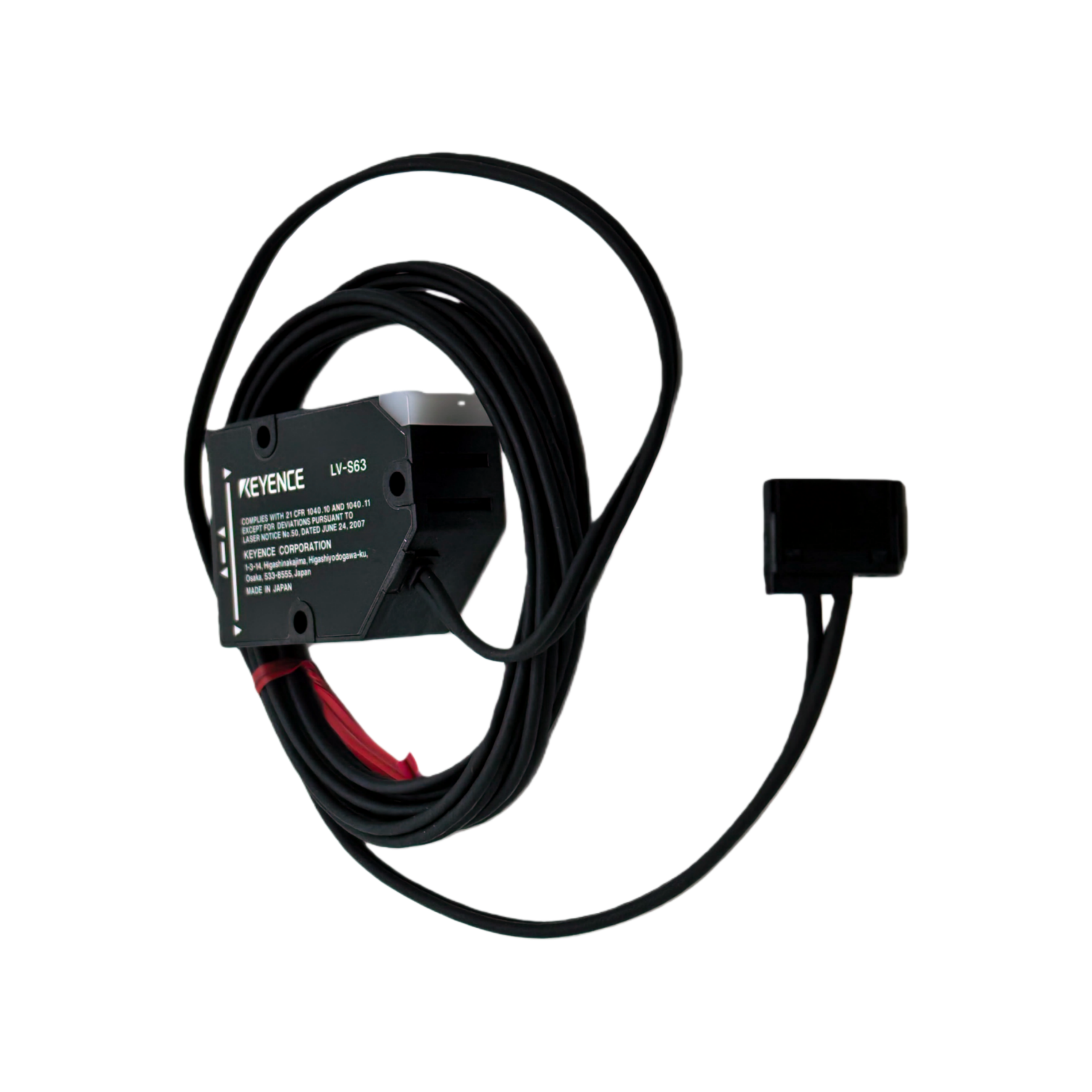 KEYENCE LV-S63 Regression Reflection Type Digital Laser Sensor Head Used for Long Distance
