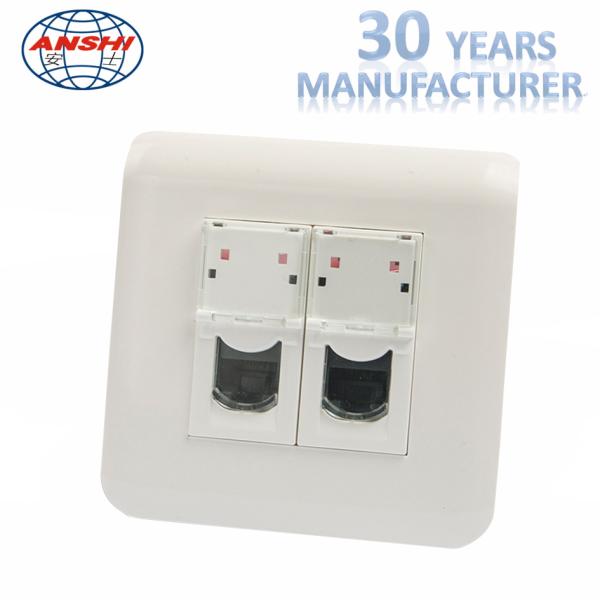 PC 2 Port 86 Type Network Ethernet Wall Plates