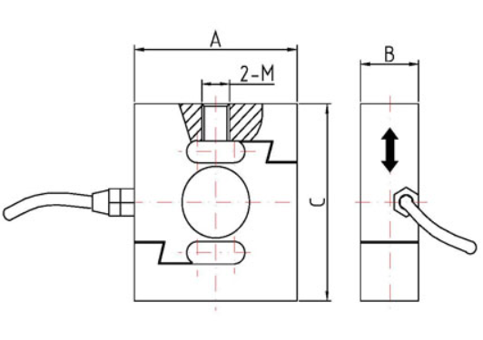 Steel S Shaped Load Cell , Push Pull Load Cell For Silo Hopper Scales
