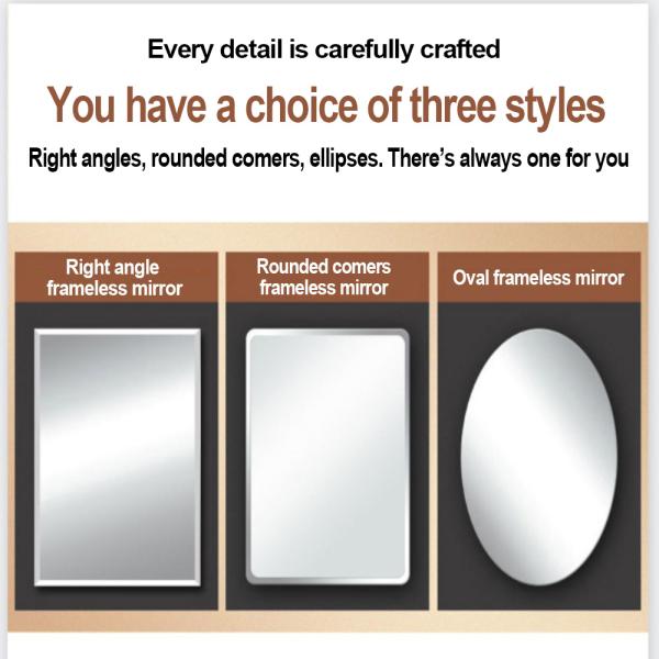 Bathroom Vanity Essential Wall-Mounted Full Length Mirror with Customized Size Options