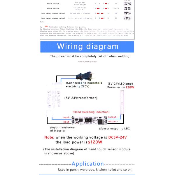 36W 12V XK-GK-4010A DC 12V Sweep Hand Sensor Switch Module for Customized Applications