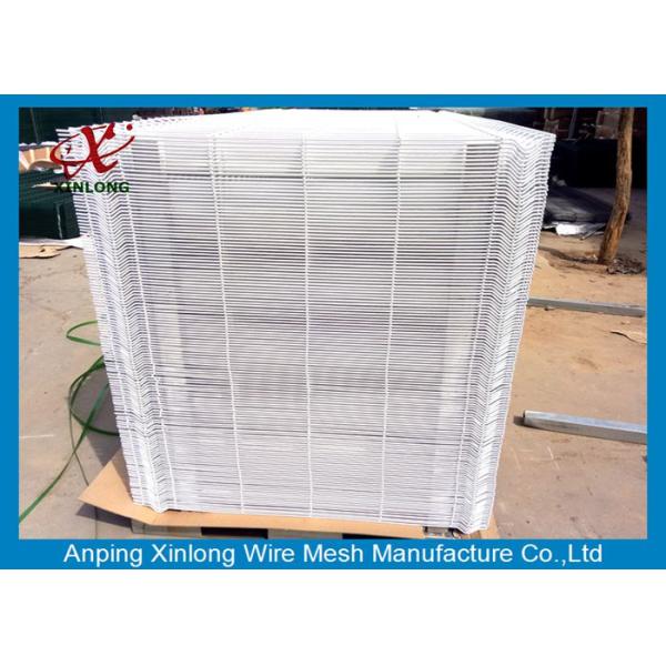 Convenient Installation Welded Wire Mesh Sheets , Pure White 3D Wire Mesh Fence