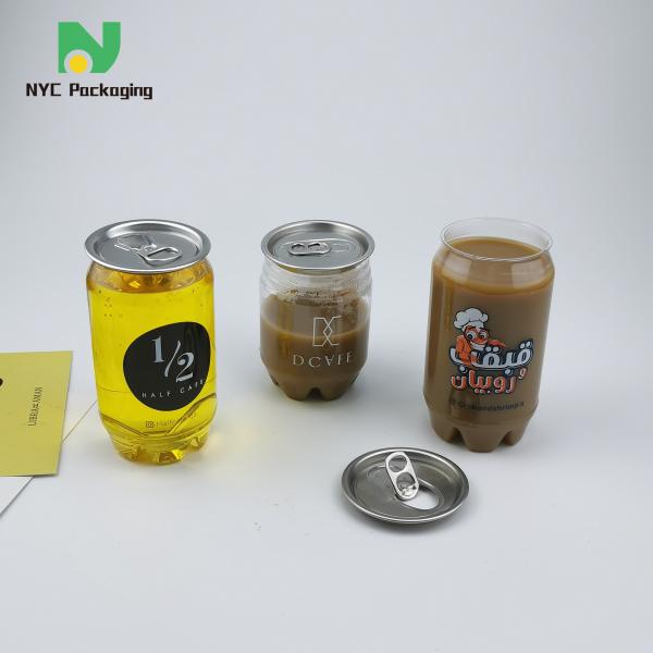 BPA Free Plastic Fruit Juice Bottles 500ml Pull Up Cans Clear Color