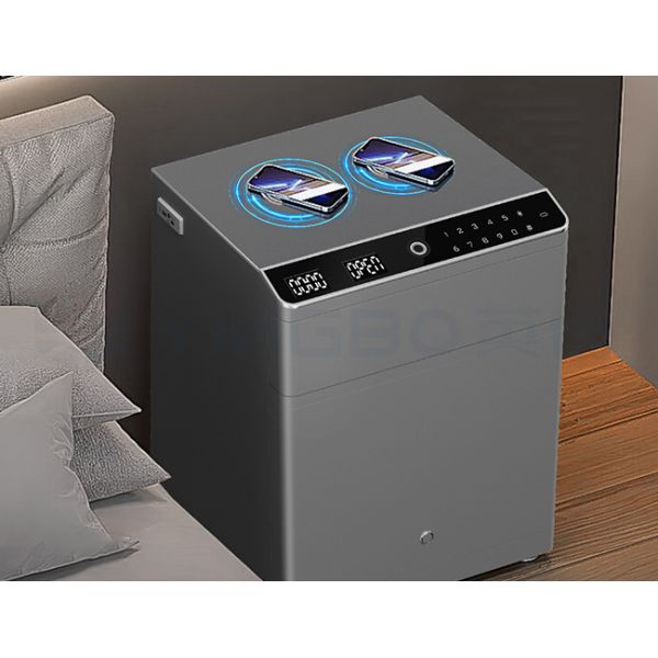 Home Fingerprint Biometric Safe Box Smart Safe Box Night Table For Security