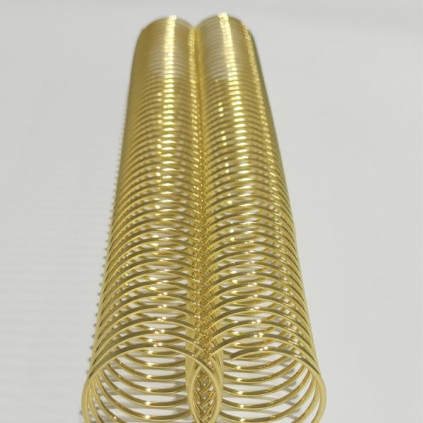 32mm Pitch 4:1 Metal Spiral Binding Coils Electroplated Single Loop