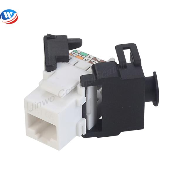 PC Material Tool Free Keystone Jack 180 Degree Cat6a RJ45 Module