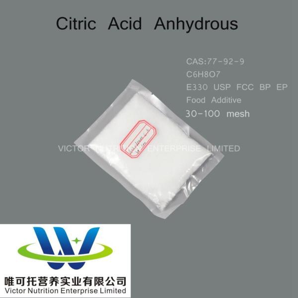 Efficiency Ctric Acid Anhydrous Formula C6h8o7 CAS 77-92-9 with Normal Storage Method