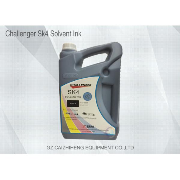 High Fluidity Black Challenger SK4 Solvent Ink Odorless Strong Compatibility
