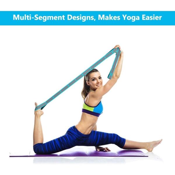 Stretch Strap, Elastic Yoga Stretching Strap, Multi-Loop Physical Therapy, Pilates, Yoga, Dance & Gymnastics Exercis