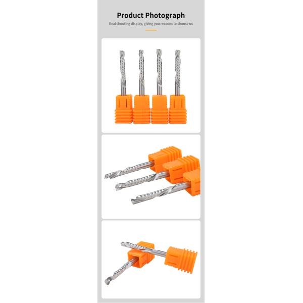 YingBa Factory Customization up Down Cut Compression Router Bit Cnc Tools One Flute Spiral End Mill Tools for Wood