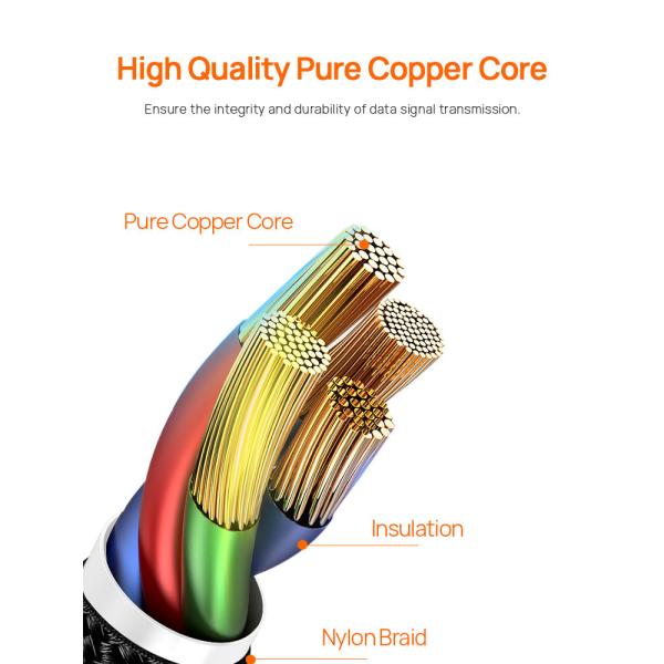 90 Degree USB Lightning Charging Cable Sync Data PD 18W Charging