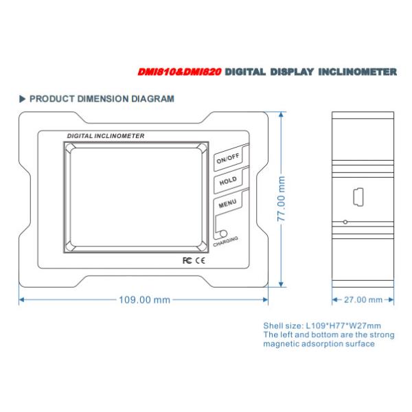 RION DMI810 High Reliable Touch Screen Digital Inclinometer