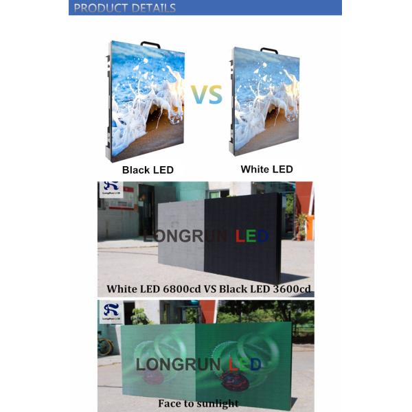 Wide Viewing Angle High Resolution Led Display , Portable Led Screen 14bit Grey Scale