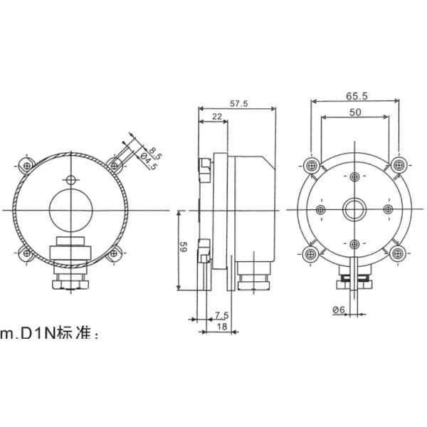 Differential pressure control water air pressure switch with alarm