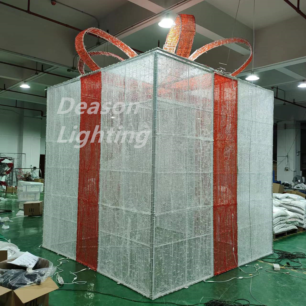 Motif light christmas decoration gift box led