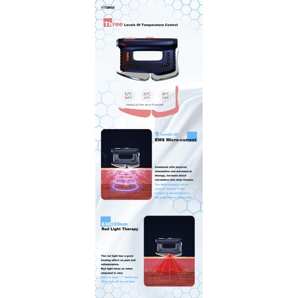 Multifunctional Fitdash Heated Vibrating Muscle Scraper with Red Light Rated Power 30W