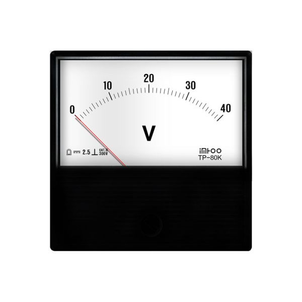 TP-80K 0-40V Analog Voltmeter - Welding Machine Dedicated Meter, Durable Case, High Accuracy
