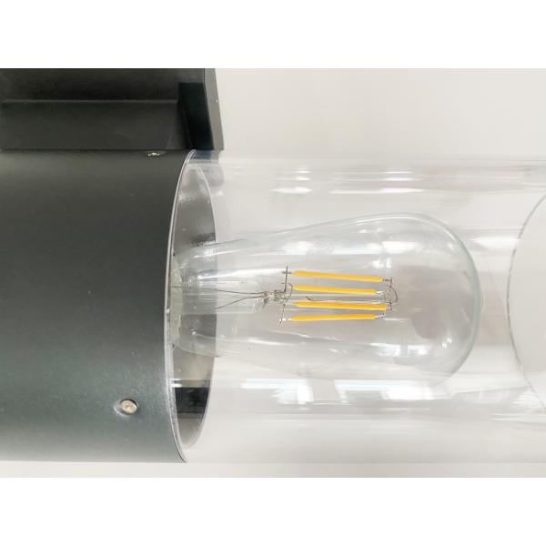 External Exterior Solar Wall Lights Amber IP54 E27 Lamp