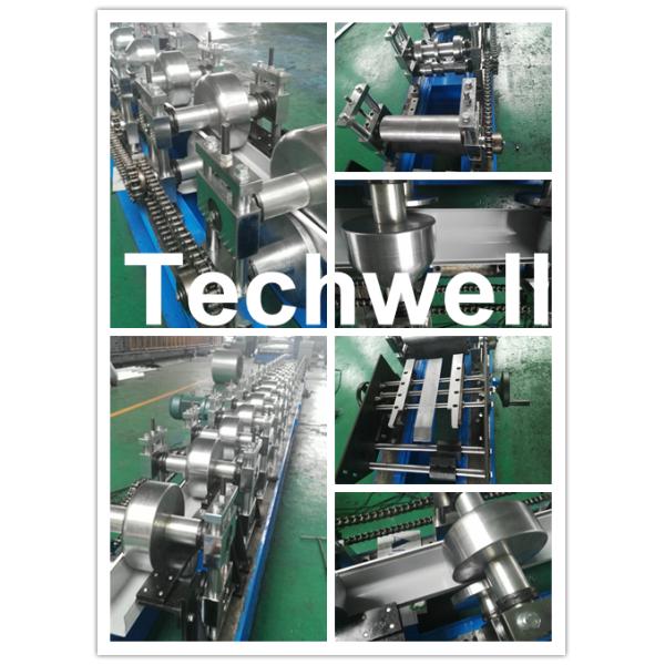 U Shaped Seamless Gutter Machine , Gutter Roll Forming Machine For Making Steel Rainwater Gutter