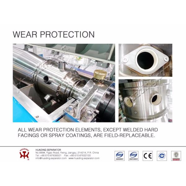 Horizontal Decanter Centrifuge for Solid Liquid Liquid Separation Automatic Screw Sedimentation Discharging