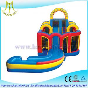 Quality Hansel 2017 hot selling commercial PVC outdoor inflatable water slides for rent slide for sale