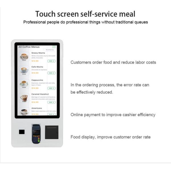 Android / Windows OS WiFi Touchscreen Self Service Payment Kiosk