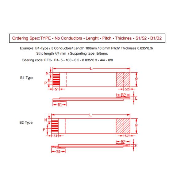 Flexible Flat Ribbon Cable Wire Assemblies 0.5mm Pitch To 1.0mm Pitch