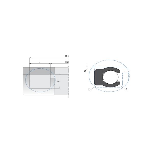KL124 Static Sealing Elements Custom PTFE Ring Seal Wide Tempereture Range