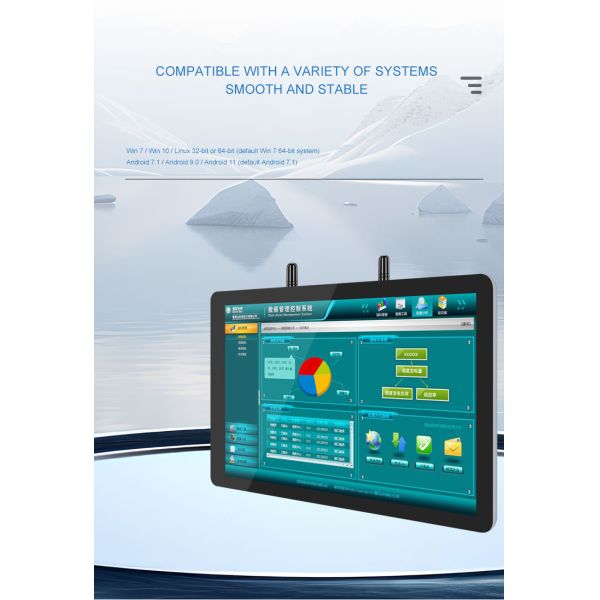 Open Frame Capacitive Touch Screen Computer 21.5-Inch Industrial Flat Panel PC 1080p Resolution 10-Point Touch Intel CPU