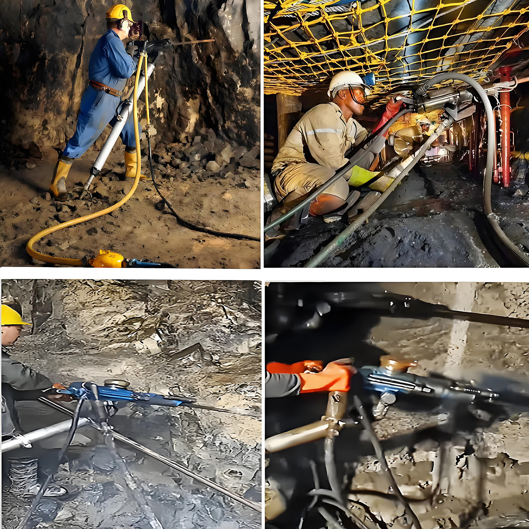 Portable Rock Drilling Machine Integrated Air Flushing and Automatic Iubrication Structure Mining Air Rock Drill