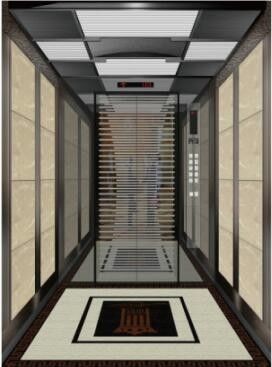 Fuji VVVF AC Control Automatic Passenger Elevator MRL Stainless Steel Elevator
