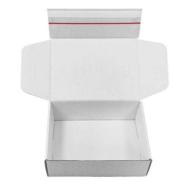 Custom Logo Corrugated Cardboard Shipping E Commerce Packaging Box Tear Strip Zipper Box