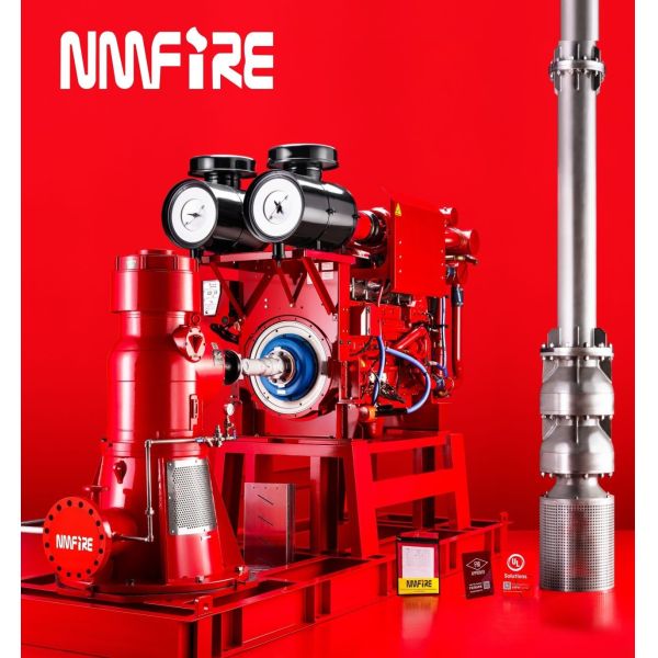 High Efficiency Vertical Turbine Fire Pump with Flow 100–7500 GPM and Stainless Steel Shaft UL FM NFPA20 Standard